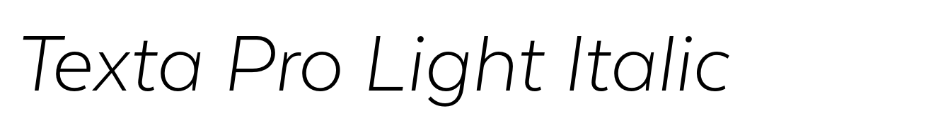 Texta Pro Light Italic